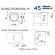 Кам'яна кухонна мийка Blanco RONDOVAL 45 Алюметалік (515670)