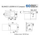 Кам'яна кухонна мийка Blanco LEGRA 6 S Compact Вулканічний сірий (527270)