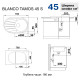 Кам'яна кухонна мийка Blanco TAMOS 45 S Антрацит (521390)
