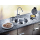 Кухонна мийка з нержавіючої сталі Blanco RONDOSOL-IF полірована (514647)