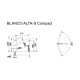 Кухонный каменный смеситель Blanco ALTA-S Compact Хром/Серый беж (517634)