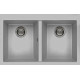 Каменная кухонная мойка ELLECI Q 350 under top aluminium 79 Серый