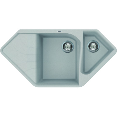 Кам'яна кухонна мийка ELLECI Ego Corner aluminium 79 Сірий
