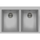 Каменная кухонная мойка ELLECI Q 340 under top aluminium 79 Серый