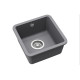 Каменная кухонная мойка Aquasanita Arca SQA100W Alumetallic 202 Серый металлик, под столешницу