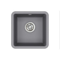 Каменная кухонная мойка Aquasanita Arca SQA100W Alumetallic 202 Серый металлик, под столешницу