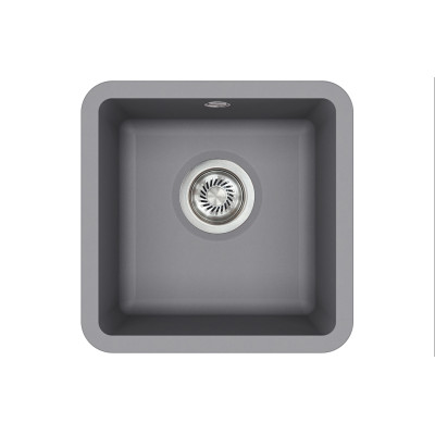 Каменная кухонная мойка Aquasanita Arca SQA100W Alumetallic 202 Серый металлик, под столешницу
