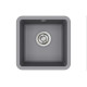 Каменная кухонная мойка Aquasanita Arca SQA100W Alumetallic 202 Серый металлик, под столешницу
