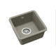 Каменная кухонная мойка Aquasanita Arca SQA100W Argent 220 Теплый бетон, под столешницу