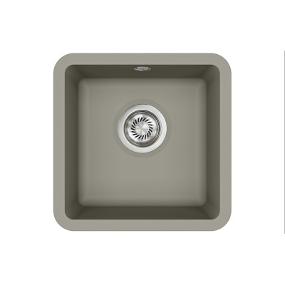 Каменная кухонная мойка Aquasanita Arca SQA100W Argent 220 Теплый бетон, под столешницу