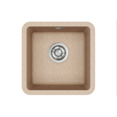 Кам'яна кухонна мийка Aquasanita Arca SQA100W Beige 110 Бежевий, під стільницю