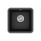 Кам'яна кухонна мийка Aquasanita Arca SQA100W Black Metallic 601 Чорний металік, під стільницю