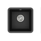 Каменная кухонная мойка Aquasanita Arca SQA100W Black Metallic 601 Черный металлик, под столешницу