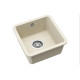 Каменная кухонная мойка Aquasanita Arca SQA100W Blanched almond 113 Миндаль, под столешницу
