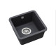 Каменная кухонная мойка Aquasanita Arca SQA100W Graphite 222 Графит, под столешницу