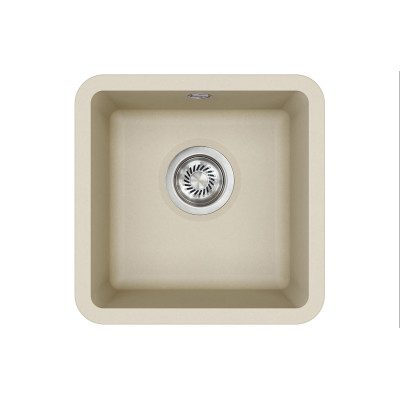Каменная кухонная мойка Aquasanita Arca SQA100W Silica 111 Бежевый, под столешницу