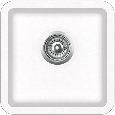 Кам'яна кухонна мийка Aquasanita Arca SQA100W Alba 710 Білий, під стільницю