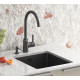 Каменная кухонная мойка Aquasanita Arca SQA101W Alumetallic 202 Алюметаллик, под столешницу