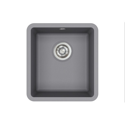 Каменная кухонная мойка Aquasanita Arca SQA101W Alumetallic 202 Алюметаллик, под столешницу