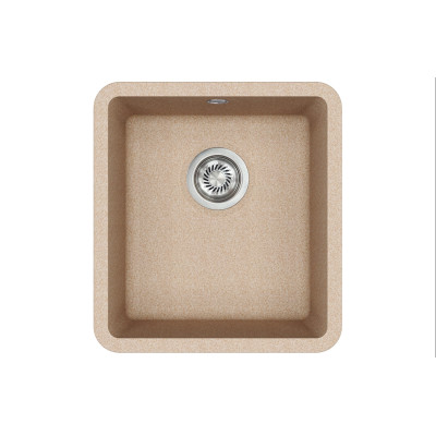 Каменная кухонная мойка Aquasanita Arca SQA101W Beige 110 Бежевый, под столешницу