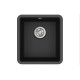 Каменная кухонная мойка Aquasanita Arca SQA101W Black Metallic 601 Черный металлик, под столешницу