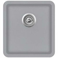 Каменная кухонная мойка Aquasanita Arca SQA101W Light Grey 221 Светло-серый, под столешницу