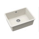 Каменная кухонная мойка Aquasanita Arca SQA102W Alba 710 Белый, под столешницу