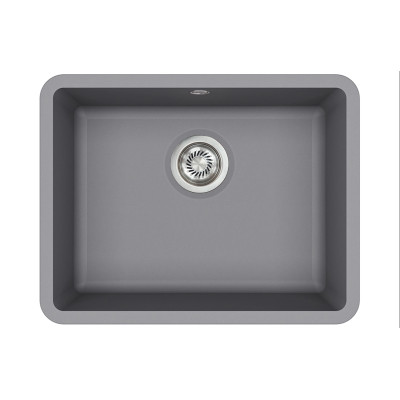 Каменная кухонная мойка Aquasanita Arca SQA102W Alumetallic 202 Алюметаллик, под столешницу