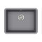 Кам'яна кухонна мийка Aquasanita Arca SQA102W Alumetallic 202 Алюметалік, під стільницю