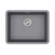 Каменная кухонная мойка Aquasanita Arca SQA102W Alumetallic 202 Алюметаллик, под столешницу