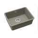 Каменная кухонная мойка Aquasanita Arca SQA102W Argent 220 Теплый бетон, под столешницу