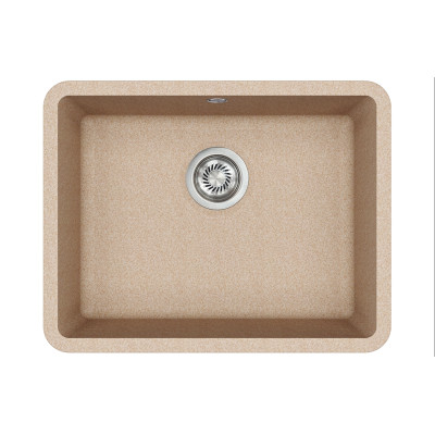 Каменная кухонная мойка Aquasanita Arca SQA102W Beige 110 Бежевый, под столешницу