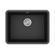Кам'яна кухонна мийка Aquasanita Arca SQA102W Black Metallic 601 Чорний металік, під стільницю