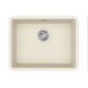 Каменная кухонная мойка Aquasanita Arca SQA102W Blanched almond 113 Миндаль, под столешницу