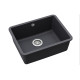 Каменная кухонная мойка Aquasanita Arca SQA102W Graphite 222 Графит, под столешницу