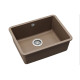 Кам'яна кухонна мийка Aquasanita Arca SQA102W Warm Mocha 114 Коричневий, під стільницю
