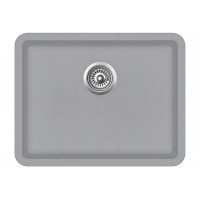 Каменная кухонная мойка Aquasanita Arca SQA102W Light Grey 221 Светло-серый, под столешницу