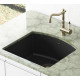 Каменная кухонная мойка Aquasanita Arca SQA103W Graphite 222 Графит, под столешницу