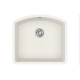 Каменная кухонная мойка Aquasanita Arca SQA103W Alba 710 Белый, под столешницу