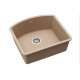 Кам'яна кухонна мийка Aquasanita Arca SQA103W Beige 110 Бежевий, під стільницю