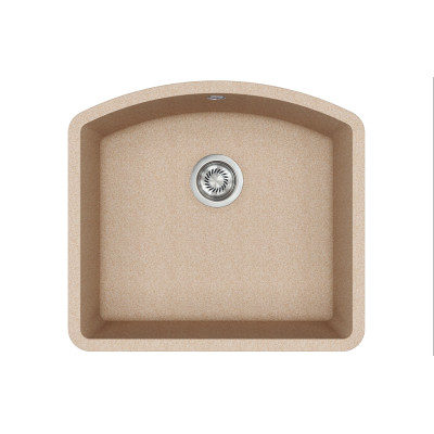 Кам'яна кухонна мийка Aquasanita Arca SQA103W Beige 110 Бежевий, під стільницю