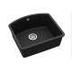 Кам'яна кухонна мийка Aquasanita Arca SQA103W Black Metallic 601 Чорний металік, під стільницю