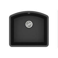 Кам'яна кухонна мийка Aquasanita Arca SQA103W Black Metallic 601 Чорний металік, під стільницю