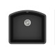 Кам'яна кухонна мийка Aquasanita Arca SQA103W Black Metallic 601 Чорний металік, під стільницю