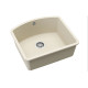 Каменная кухонная мойка Aquasanita Arca SQA103W Blanched almond 113 Миндаль, под столешницу