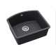 Каменная кухонная мойка Aquasanita Arca SQA103W Graphite 222 Графит, под столешницу
