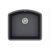 Кам'яна кухонна мийка Aquasanita Arca SQA103W Graphite 222 Графіт, під стільницю