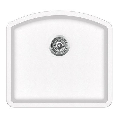 Кам'яна кухонна мийка Aquasanita Arca SQA103W Alba 710 Білий, під стільницю