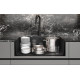 Кам'яна кухонна мийка Aquasanita Arca SQA104W Graphite 222 Графіт, під стільницю