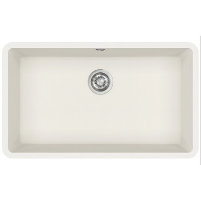 Каменная кухонная мойка Aquasanita Arca SQA104W Alba 710 Белый, под столешницу